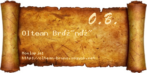 Oltean Brúnó névjegykártya